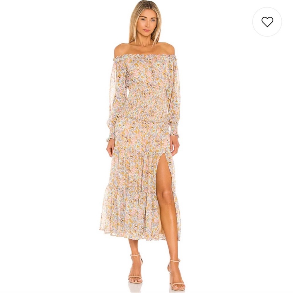 Revolve LIKELY Indica Dress in Mustard Gold Multi